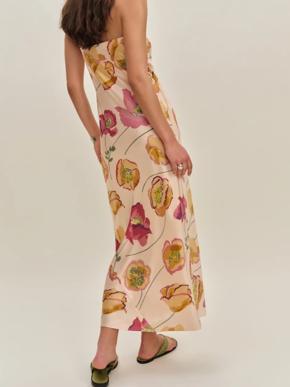 Reformation NWT Joana Silk Dress Viviana Floral Size Medium - Picture 3 of 14